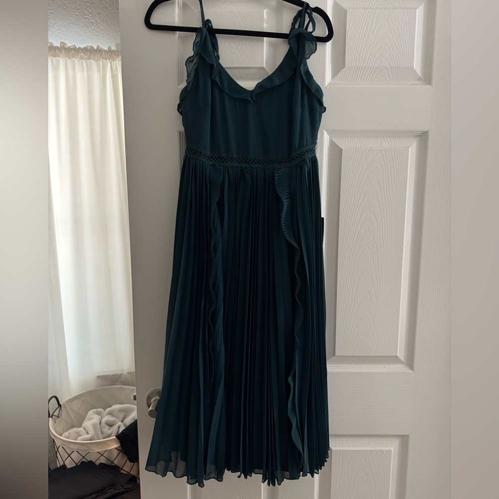 Lulu's Teal Midi Dress